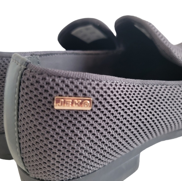 Men's Jeko Dark Gray Mesh Slip-On Loafers Driving Shoes Size 6 - Picture 7 of 9